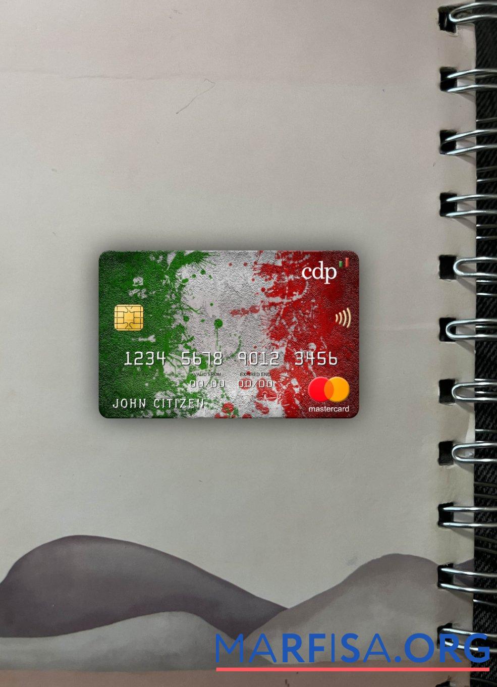 Printable Italy Cassa Depositi e Prestiti bank mastercard photolook front download for verification